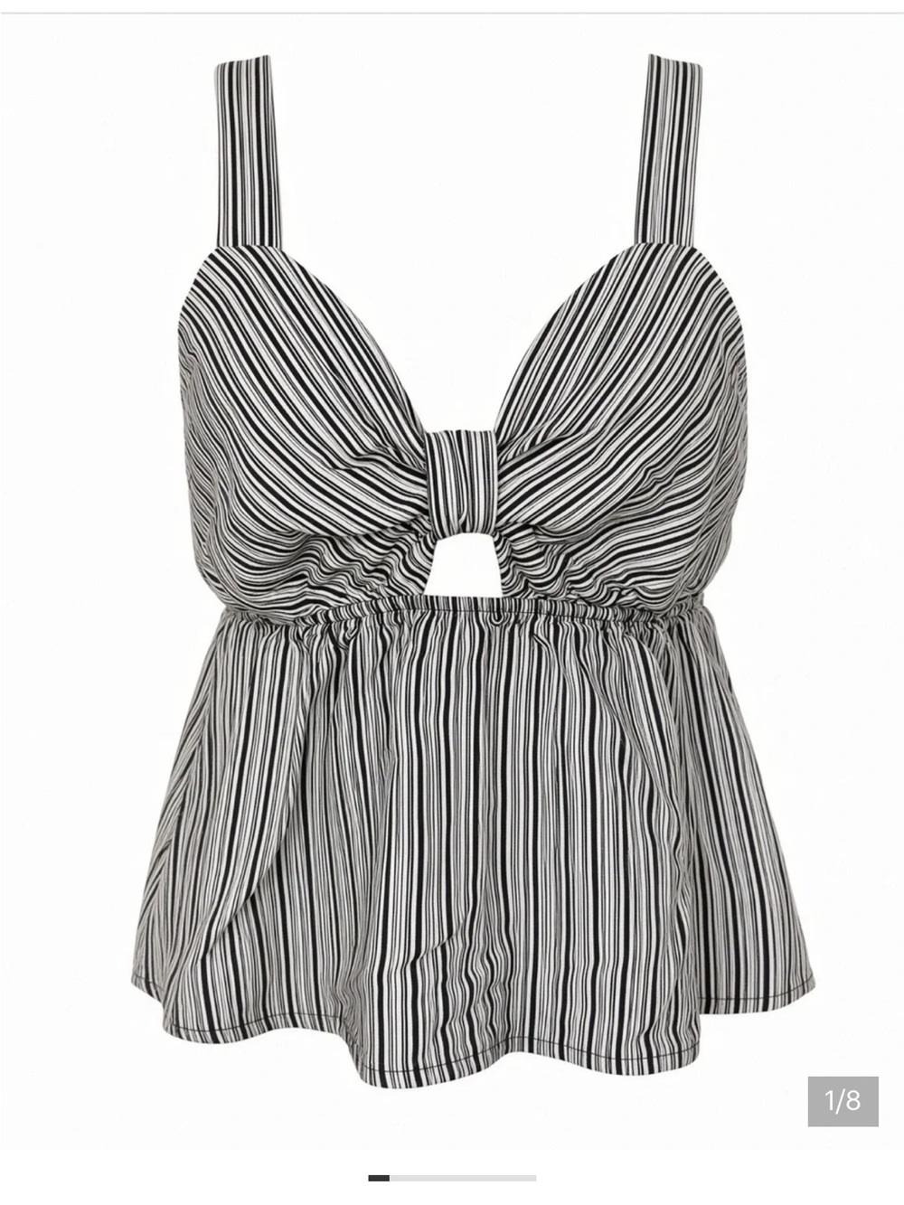 NWT Monteau • Tank Top • Blouse • Striped • Linen Blend • Medium